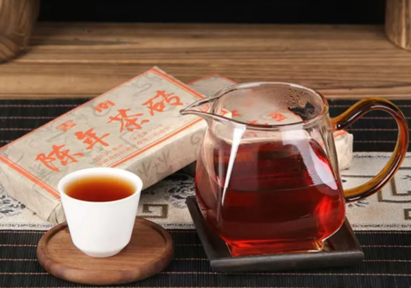 Aged brick tea, Pu Erh tee ,Shu, 250 g, 2019 - Image 3